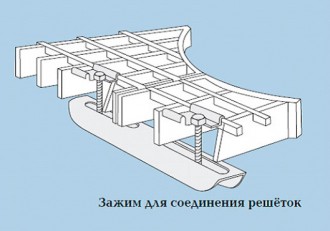 Зажим для соединения решеток