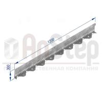 Бордюр стальной AnStep BR L-образный с перфорацией 1200*300, 1,2, нержавеющий