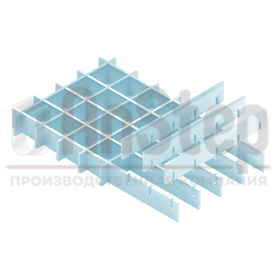 Решетчатый настил нержавеющий 33х33/30х2 500х1000 мм.