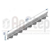 Бордюр стальной AnStep BR L-образный с перфорацией 2400*200, 1,2, нержавеющий