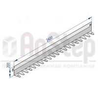 Бордюр стальной AnStep BR L-образный 2400*200, 1,2, оцинкованный
