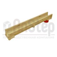 Лоток водоотводный полимербетонный DN100 H125 с вертикальным выпуском