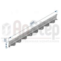 Бордюр стальной AnStep BR L-образный с перфорацией 2400*220, 1,5, нержавеющий