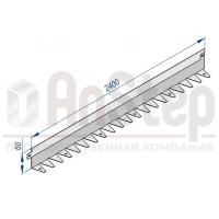 Бордюр стальной AnStep BR L-образный 2400*60, 1,5, нержавеющий