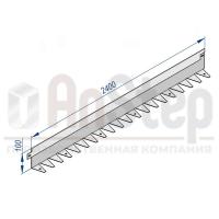 Бордюр стальной AnStep BR L-образный 2400*100, 1,2, нержавеющий
