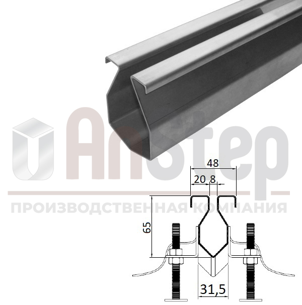 Щелевой лоток из нержавеющей стали S48/31.5