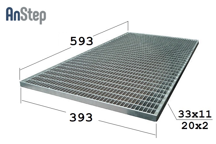 Придверная стальная решетка 400/600
