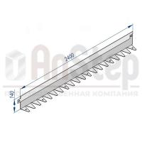 Бордюр стальной AnStep BR L-образный 2400*140, 1,5, нержавеющий